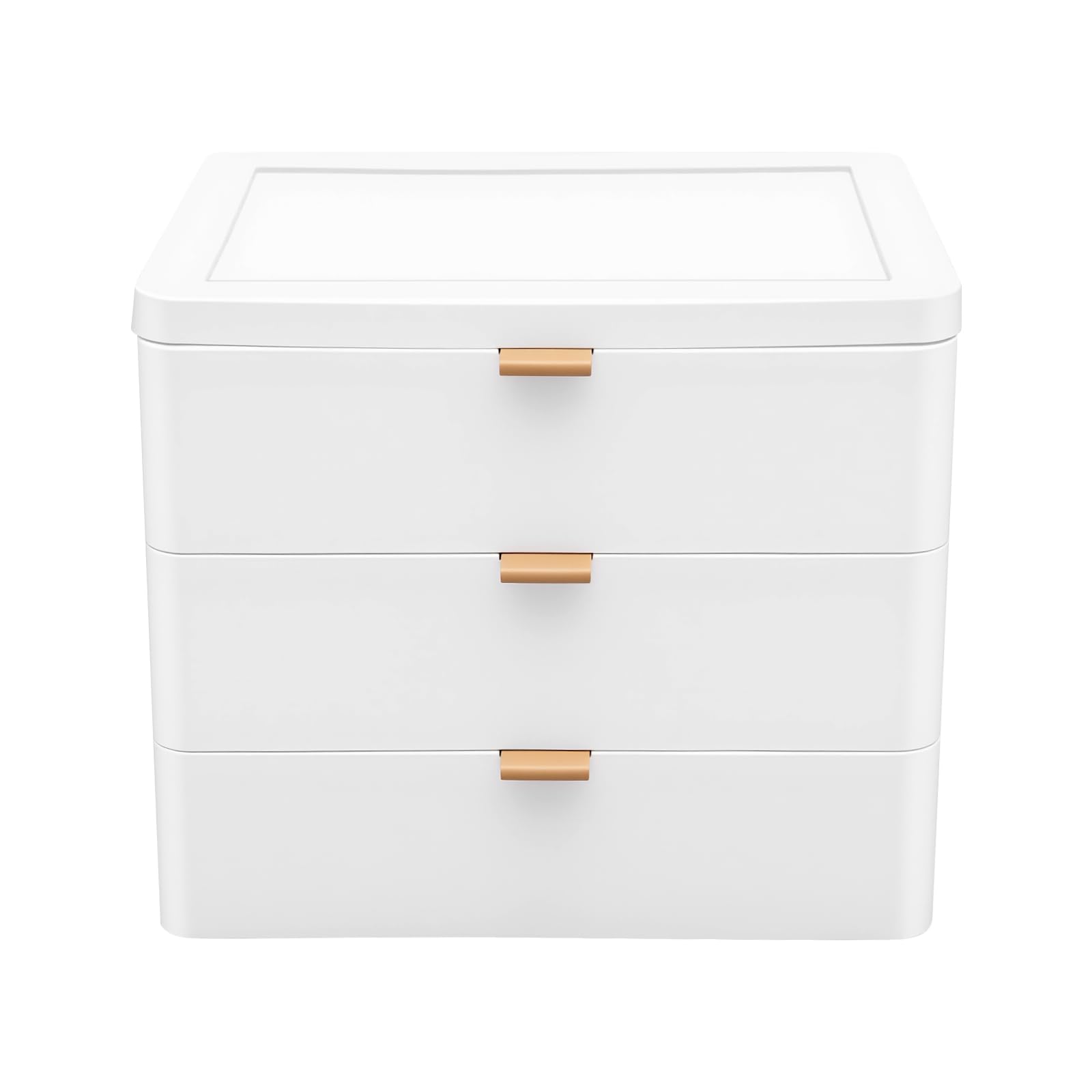 Schreibtisch-Aufbewahrungsbox Schubladenbox Schreibtisch-Organizer Aufbewahrungs-Organizer mit 3 Schubladen Kosmetik-Organizer Desktop Aufbewahrungsbox für Arbeitszimmer, Schlafzimmer, Büro