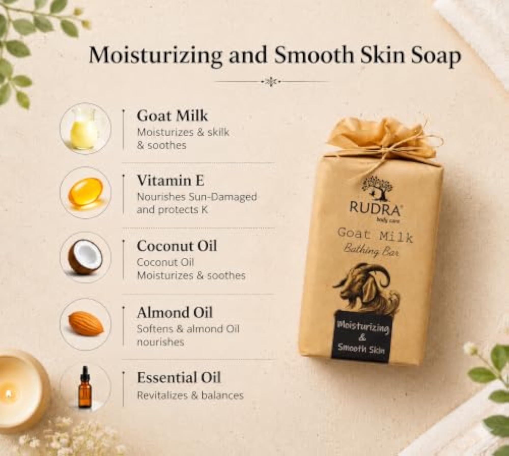 Body Care Goat Milk Soap for Dry Skin, Deep Moisturizing