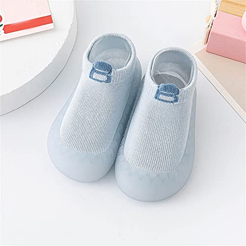 Soft Sole Non Slip Cotton Mesh Breathable Baby Sneakers Girls Boys Lightweight Breathable Outdoor Shoes Socks Blue #TOP3