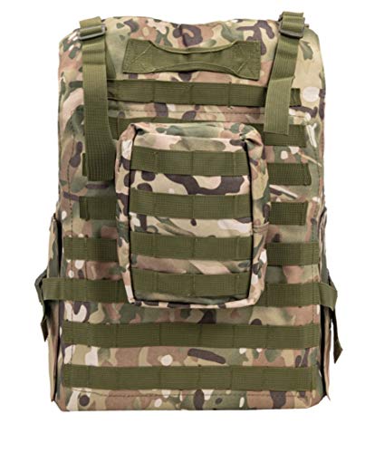 Tactical Airsoft Vest W/ Us Flag Patch And Mag Pouches (Multicam, Small-Large) #TOP1