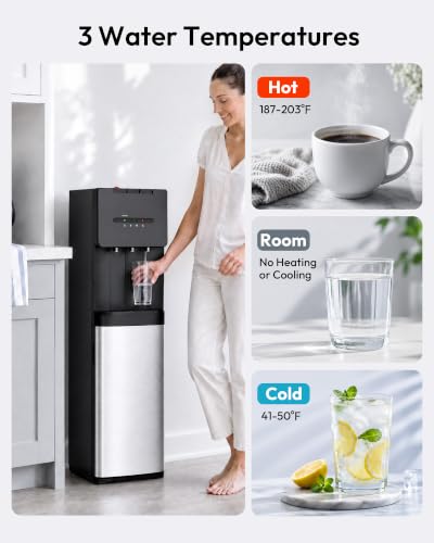 Image of Euhomy Self-Cleaning Water Dispenser, Bottom-Load Water Cooler, UV