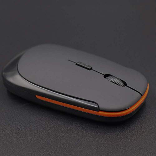Souris sans Fil Orange Ultra-Mince pour Travailler en Café sur Ordinateur