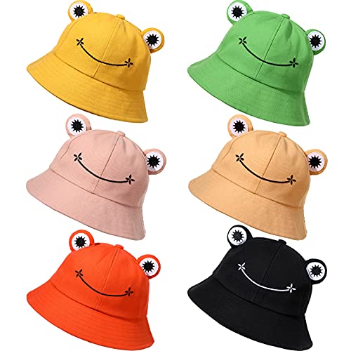 Chapeau cloche grenouille avec protection solaire large bord en coton léger