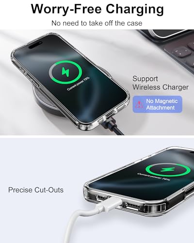 Image of HOOMIL Case for iPhone 16 Pro Max 6.9-Inch, Non-Yellowing, Drop Protection, Anti-Scratch Transparent Hard Back Phone Cover - Crystal Clear