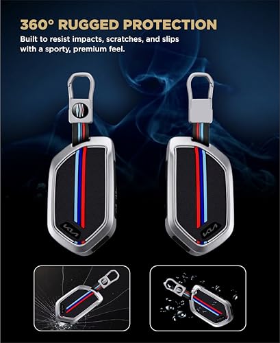 Image of Metalyx Key Cover for Kia Seltos 2026 || HTK HTK(O) HTX HTX(A) GTX GTX(A) || Smart Metal Key Fob Case with Keychain || Anti Scratch | Fall Safe | New Seltos 2025 Facelift KeyFob Case
