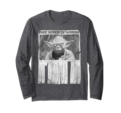 T-shirt Star Wars Yoda manches longues imprimé streetwear coton pour homme et femme