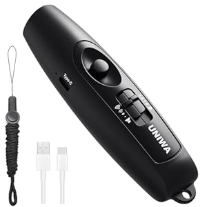 UNIWA Electronic Whistle with USB Charging, 3 Tone & 3 High Volume Hand Emergency Whistle for Referee Coaches Teacher, Outdoor Sport Game Camping Safety Electric Whistle with Lanyard