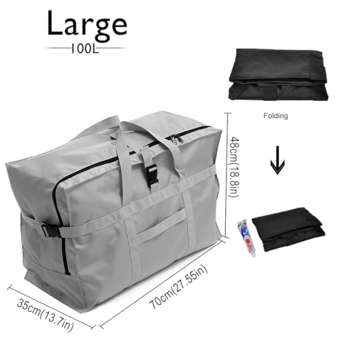 Travel Duffle Bag,Large Storage Bags,Foldable Weekender Bag,Overnight bag,Heavy Duty Travel Bag,Reinforced Carry Straps Gmy Dance Bag for Men And Women Camping,Moving,Hospital2