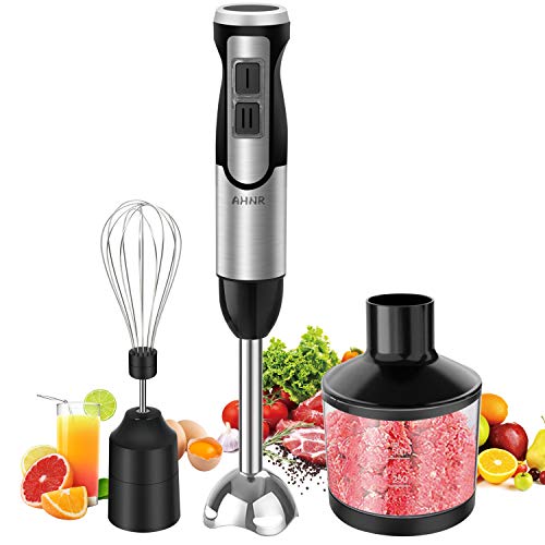 Immersion Hand Blender, AHNR 800W 3-IN-1 Immersion Blender 8-Speed, Includes 304 Stainless Steel