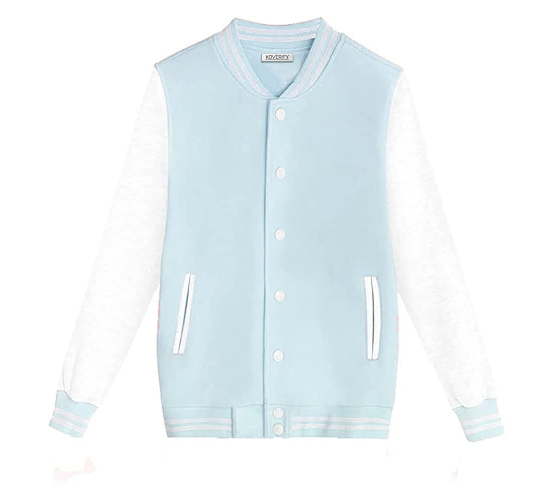 Koverify Solid unisex Varsity Jacket For men and Women/Baseball Jacket/University Jacket