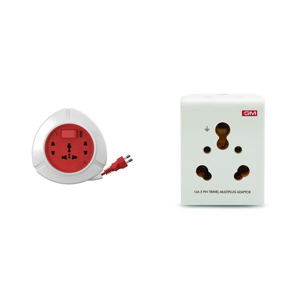 GM 3041 Trio 2 Pin Flex Box 5 Mtr. with Indicator & International Socket-image-26