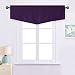 Blackout Valance Short Curtain Tier - W52-inch by 18-inch Ascot Rod Pocket Valance Window Curtain by NICETOWN (Royal Purple, Single Panel)