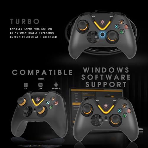 Image of Cosmic Byte Ares Pro Wireless Controller for PC, Android, iOS - Tri-Mode (2.4GHz, Bluetooth, Wired), Hall Effect Joysticks & Triggers, 1000Hz Polling, Backlit Buttons, 3.5mm Audio Port, Upgraded Windows Software Support (Black)