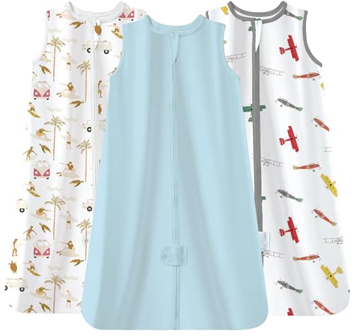 Image of TotAha Sleep Sack infant 6-12 months 3 Pack, Breathable Sleep Bag for Baby Girl Boy, Wearable Blanket with 2-way Safe Zipper, 0.5 TOG