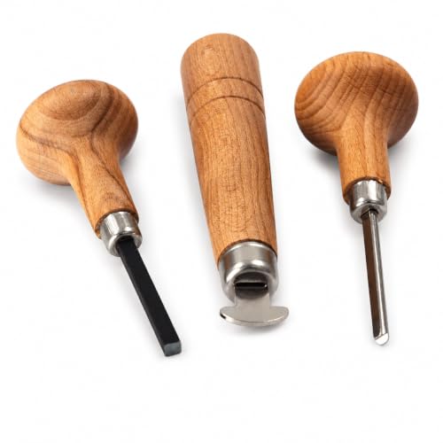TAURISH Stone Setting Tool Set 3 Pieces for Prong and Bezel Setting
