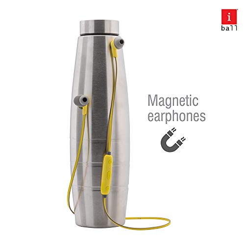 Image of iBall EarWear Sporty Wireless Bluetooth in Ear Headset with Mic (Fluorescent Yellow)