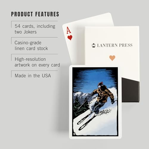 Baraja de Cartas Poker Downhill Skier 52 Piezas miniatura 3