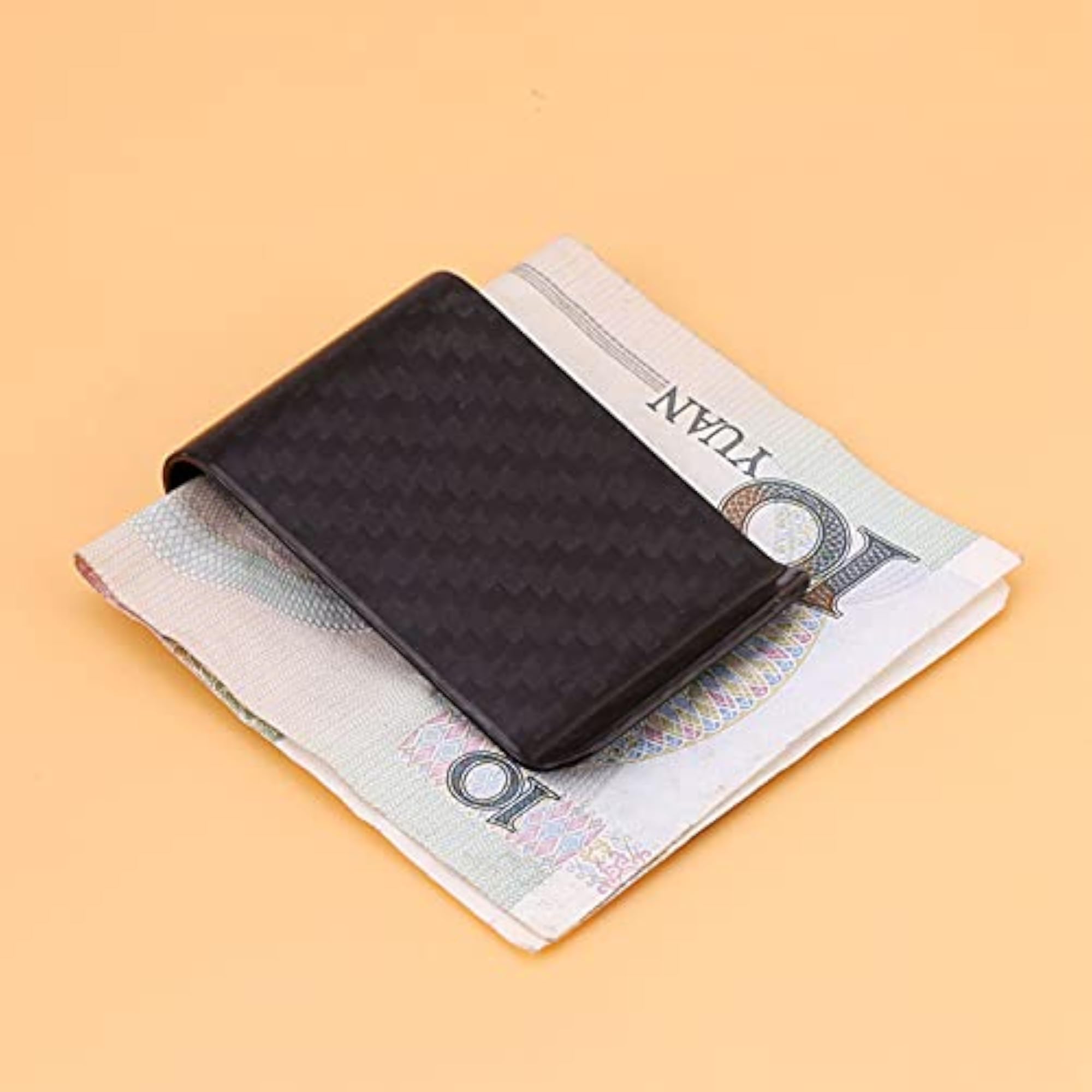 Black Pliable Money Clip for Cards and Bills