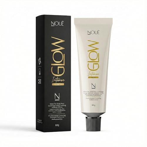 Tintura Capilar Glow Intense Nouê 60g – Resultado Natural, Cobertura Total 100% dos Brancos, Resistentes para Cabelos Escuros, Castanhos, preto, tinta, do mercado, rápida, rápido.
