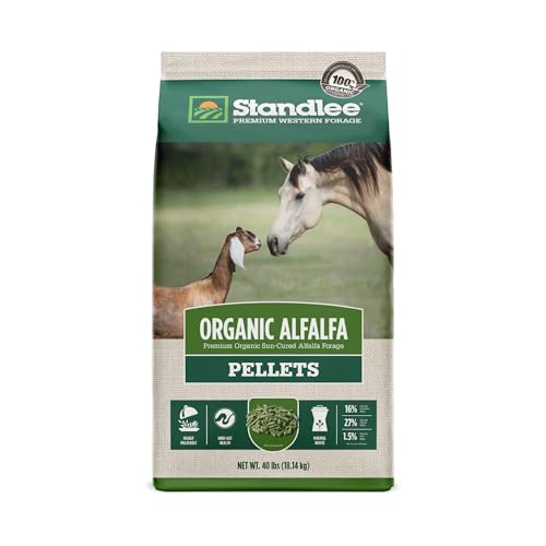 Standlee Organic Alfalfa Pellets for Horses, 40 lbs