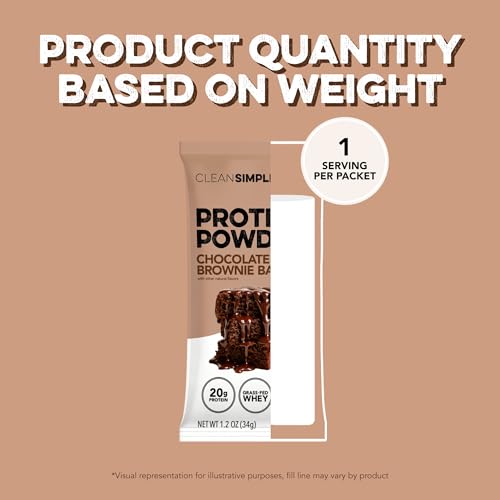 Image of Clean Simple Eats Whey Isolate Protein, Brownie Batter, 10 Stick Packs