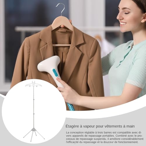 Support porte-vêtements pour défroisseur : repassage vertical stable pour robe et chemise