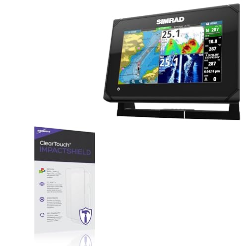 BoxWave Screen Protector Compatible With Simrad GO7 XSE - ClearTouch ImpactShield (2-Pack), Impenetrable Screen Protector Flexible Film
