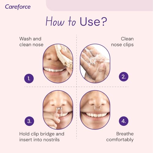 Image of Careforce - The Force Behind Your Health Anti Snoring Nose Clip Silicone Snoring Stopper For Men & Women Magnetic Anti Snoring Devices For Men Unisex Reusable Nose Clip For Snore Free Sleeping 1 Piece