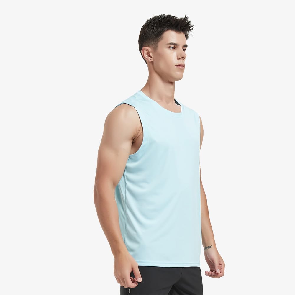MIER Men's Workout Tank Tops UPF 50+ Swim Shirts Quick Dry Running Sleeveless UV Protection Muscle Tees