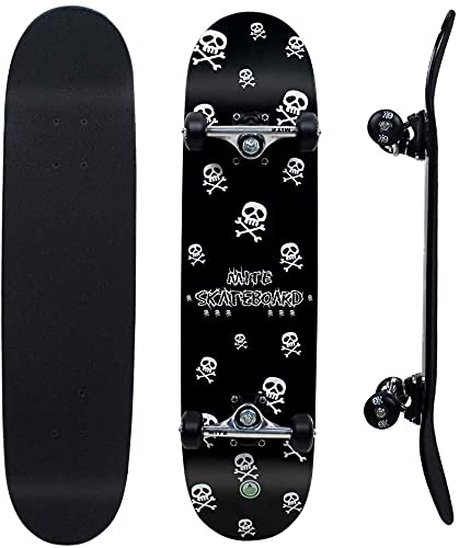 Skateboards, Standard Skateboards for Kids Boys Girls Youths, 9 Layer Canadian Maple Double Kick Concave, 31"x8" Complete Skateboards for Beginners & Pro