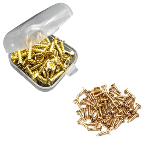 50pcsエレクトリックギターベースピックガードネジスクラッチプレートマウントネジ交換用メタルピックガードネジ