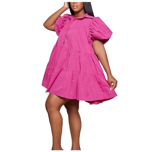 Mini robe à manches bouffantes idéale pour vos terrasses d'été et sorties chic
