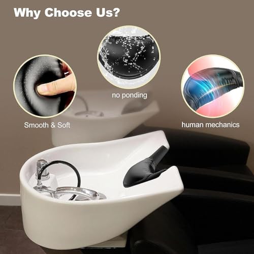 Almohada antideslizante para champú con soporte cervical ergonómico 4