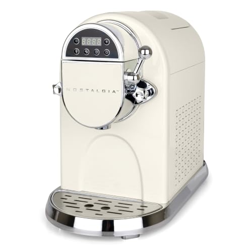 Image of Nostalgia Retro Soft Serve Ice Cream Maker - Make 10 / Four Ounce Servings of Chocolate, Vanilla, Strawberry Flavors & More - Easy Dispensing Lever & Self Clean Mode - Ready in about 20 Minutes