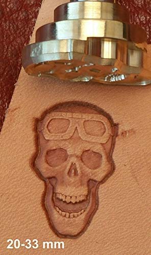 Skull with Glasses Stamp Tool Leather Crafting Crafts Brass Stamping #74