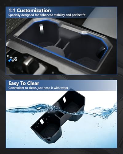 Image of Cup Holder Inserts for Toyota RAV4 2026 Accessorie (LE /SE /XLE /Woodland /XSE) | Non-Slip Silicone Center Console Protector Organizer to Prevent Spills & Scratches, Easy to Clean