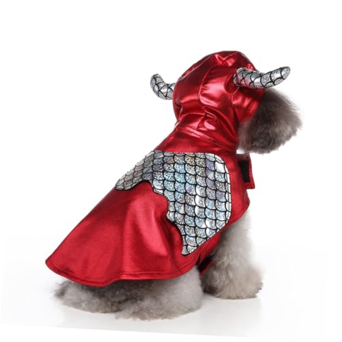 Disfraz durable para perro tamaño mediano color rojo miniatura 3