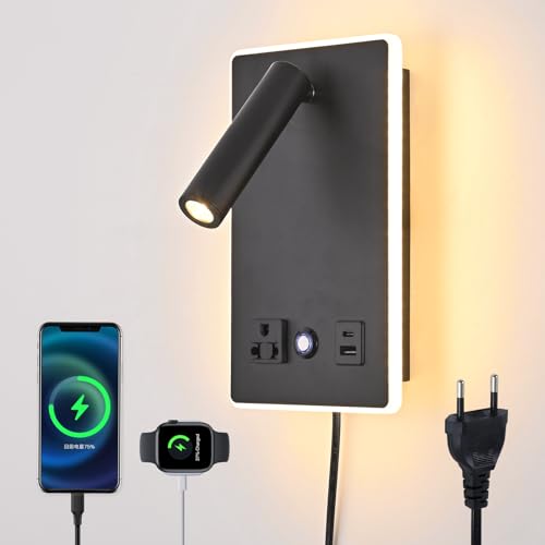 CNMYKYDS B8040 Dimmbare LED Wandleuchte Schwarz