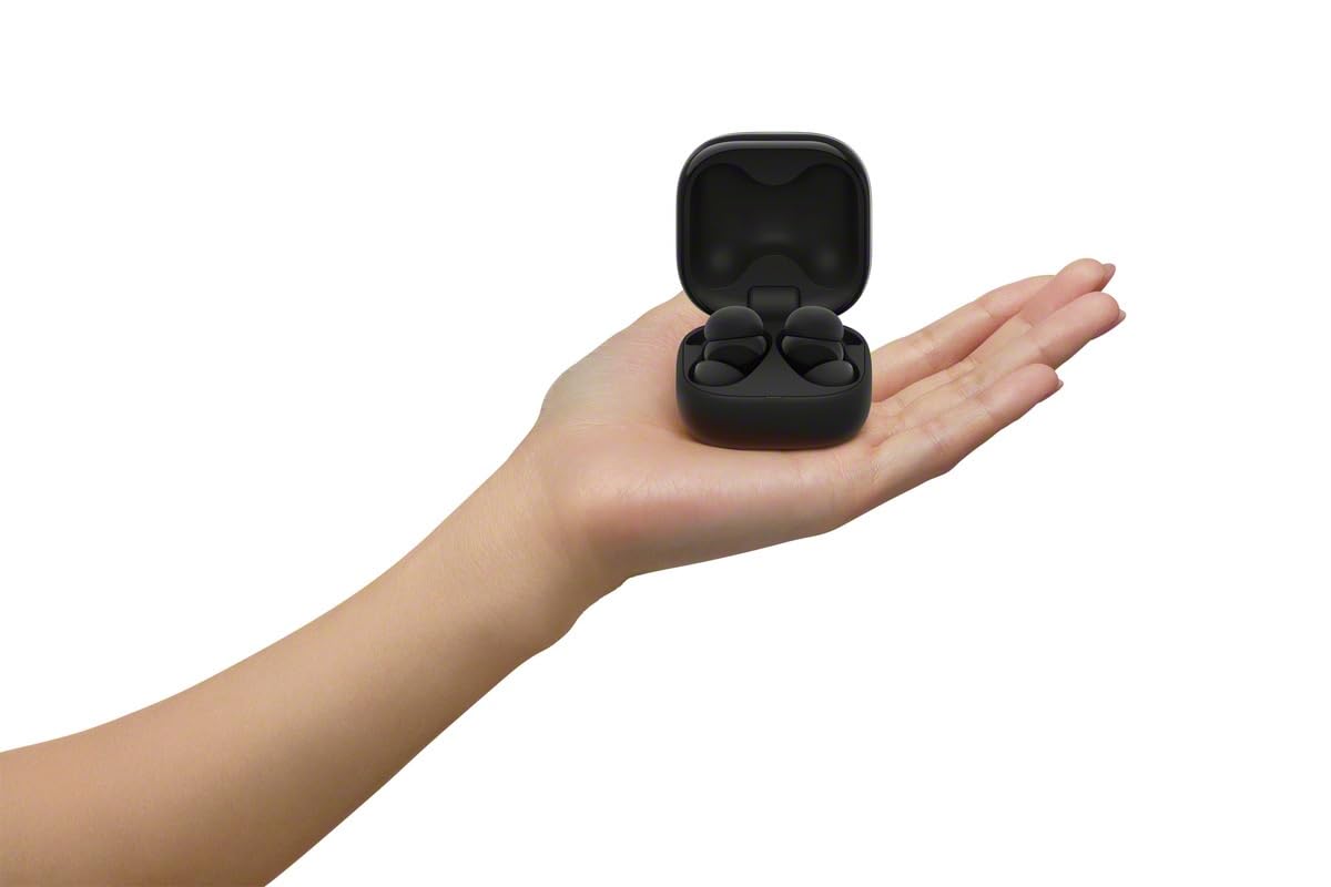Sony LinkBuds Fit Truly Wireless Noise Canceling Earbud Kopfhörer, klein und leicht mit neu entwickelten Air Fitting Supportern, Schwarz (Generalüberholt)