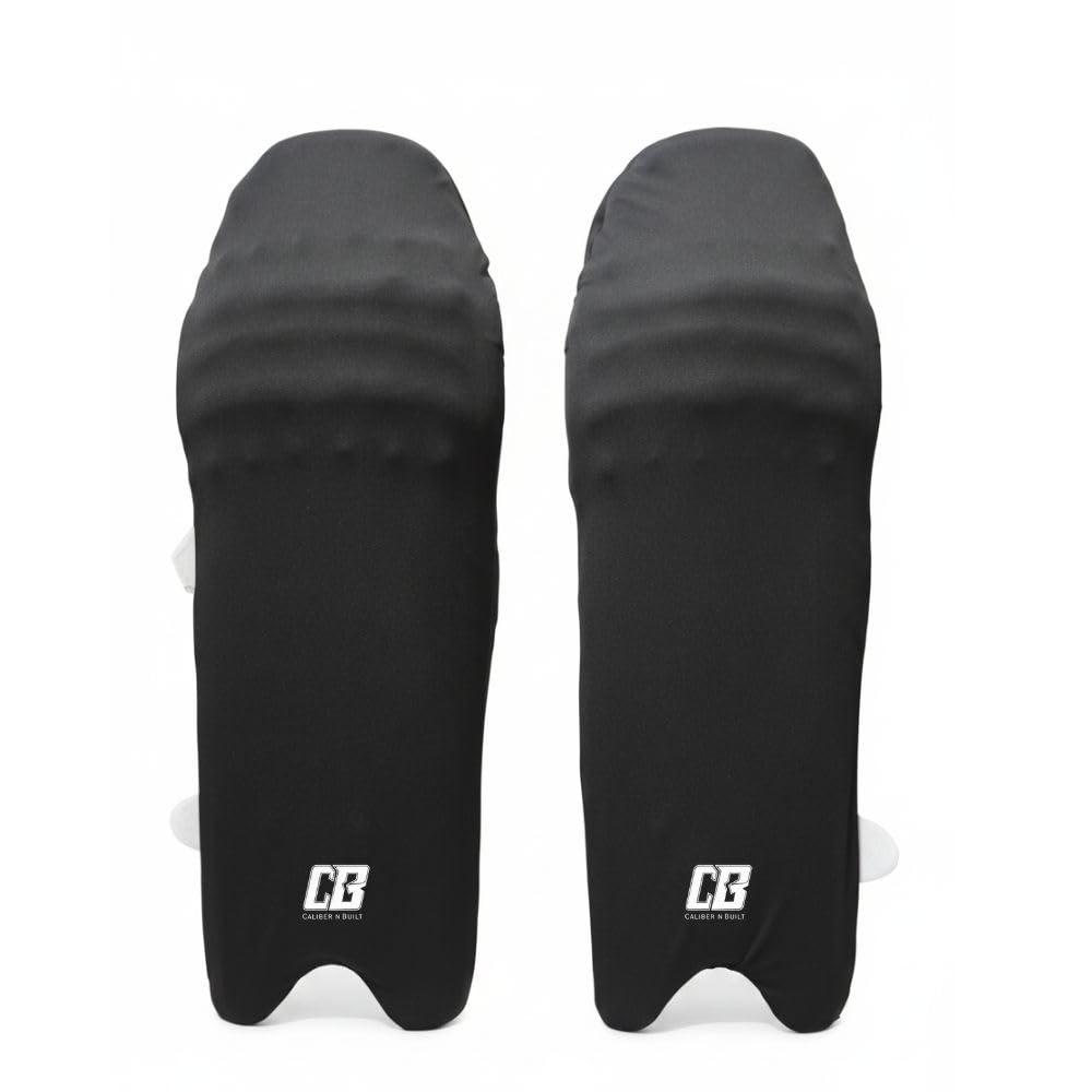 CB Batting Pad Covers Black-Junior| Premium Lycra Clads for Left/Right Hand – Lightweight, Durable & Washable – Fits Junior/Boys | Black-image-1