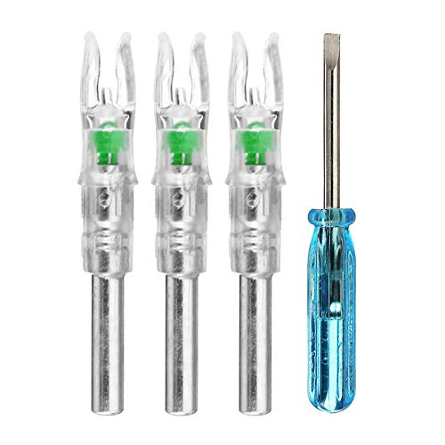 Archery Light Nocks 6PCS Led Nocks 6.2mm Automatic Light Nocks Replaceable Arrow Nocks for Hunting Shooting