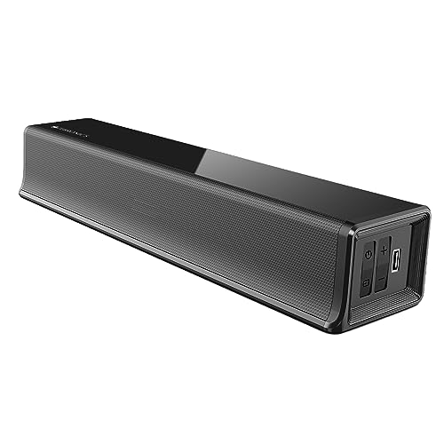 ZEBRONICS Juke BAR 1500 20W Output, Wireless Portable Mini soundbar, Built-in Rechargeable Battery, Bluetooth 5.0, mSD, AUX, LED Indicator and Glossy Finish