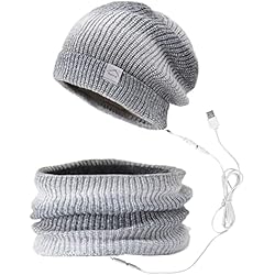 Dispensador Electrico Sobremesa Caldera Y Radiadores Juego de Dos Piezas de Babero con Gorro de calefacción eléctrica USB para Exteriores Radiador Pa Baño (Grey, One Size)