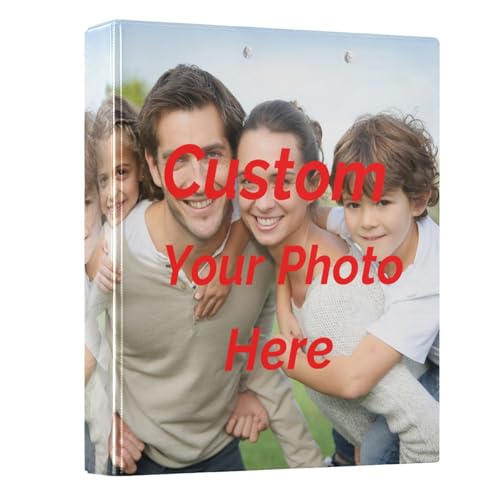 Image of Custom Binder Personalized with Phone 3 Ring Binder 1.5 inch Binders Three Ring Binders with Clipboard Fit 8.5'' x 11'' Paper 3 Interior PVC Clear Pockets for Office Supplies