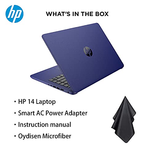 Image of 2021 Newest HP Premium 14-inch HD Laptop, Intel Dual-Core Processor Up to 2.8GHz, 16GB RAM, 64GB eMMC Storage, Webcam, Bluetooth, HDMI, Wi-Fi, Blue, Windows 10 with 1 Year Microsoft 365 (Renewed)
