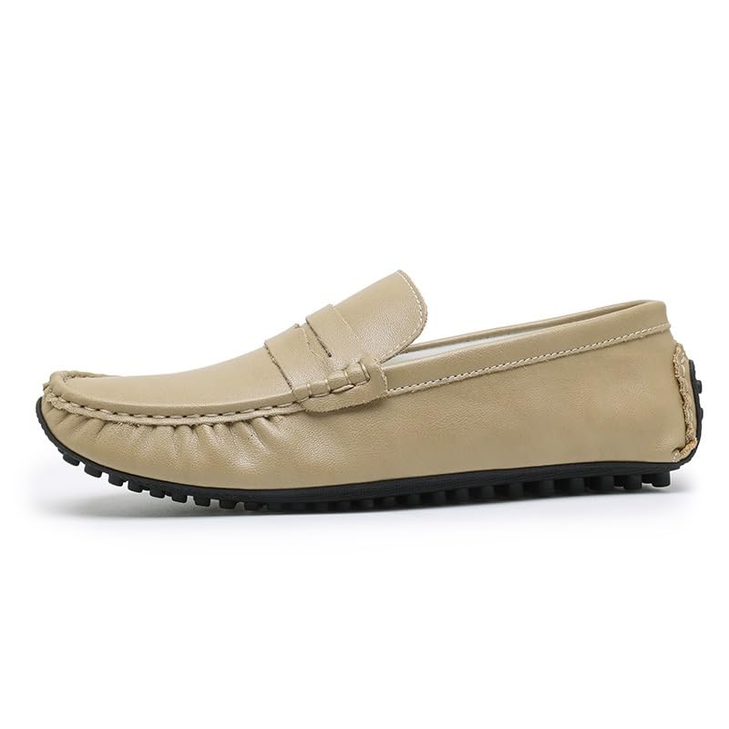 Men's Loafers Round Toe Faux Leather Penny Driving Loafers Flexible Slip Resistant Flat Heel Walking Wedding Slip-on2