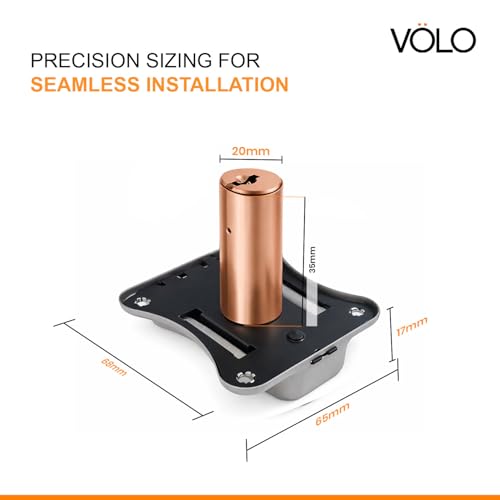Image of Volo Furniture Cupbord Lock for Drawers and cabinets, Cupboard /Cabinet /Safety /Wardrobe /Furniture almirah Lock for Home and Office (35mm, Rose Gold)