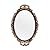 Tstarer Vintage Decorative Gold Framed Mirror, Wall Hanging Mirrors & Tabletop Tray for Bedroom Living Room Dresser Decor, Oval- 9.6" W x 14.3" L (Bronze)