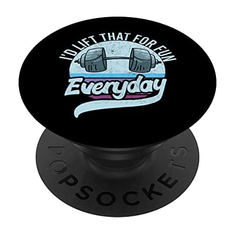 Gym I Lift That For Fun Everyday Weight Lifting Fitness Tee PopSockets Swappable PopGrip Cover
