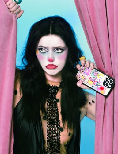 Image of Wildflower Cases - Compatible with iPhone 16 Pro Max | Protective Black Bumper, 6.5ft Drop Test Certified, Women Owned Small Business | Circus Stars Moon Aesthetic Trendy Cute | Clown Around